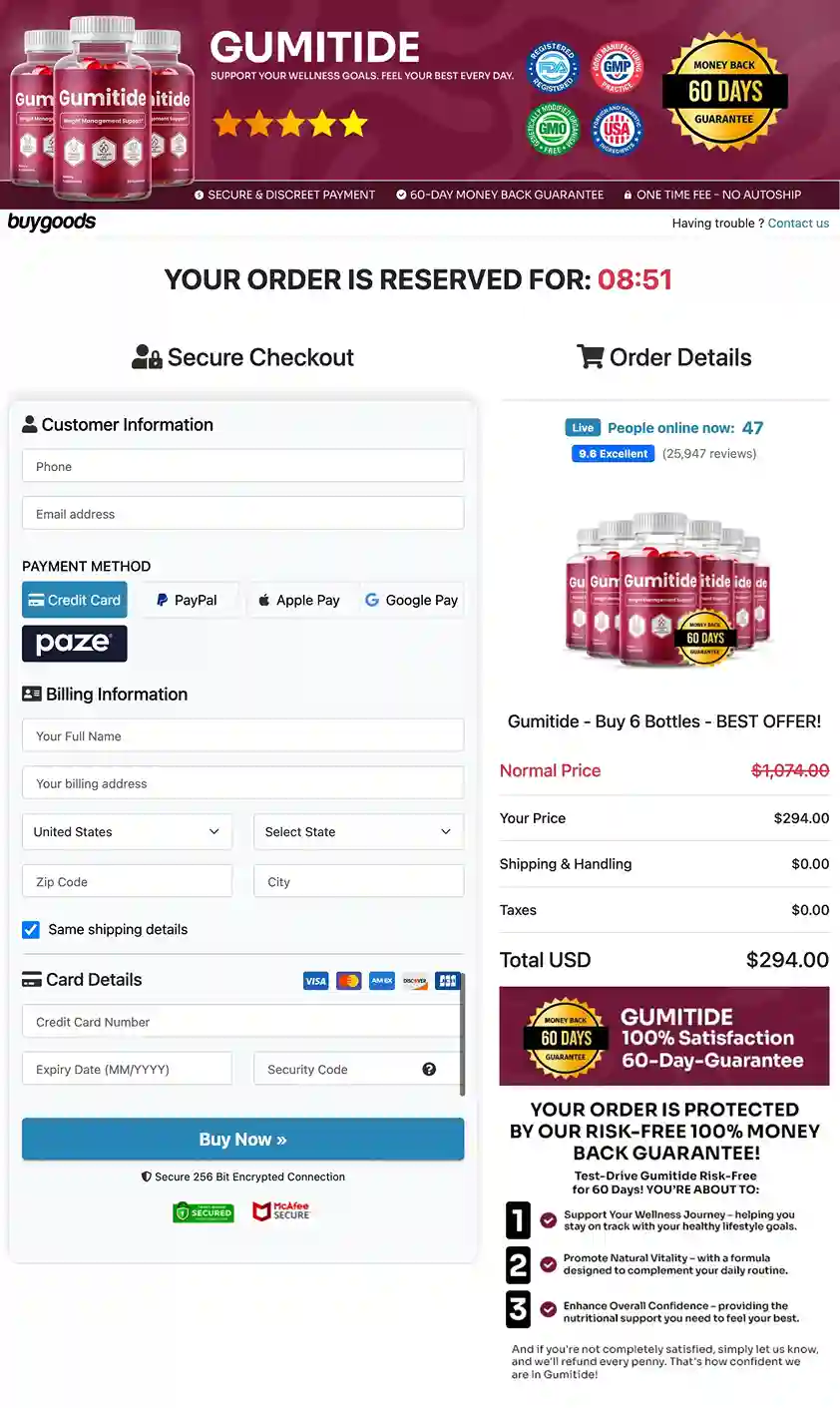 Gumitide Secure Payment – All Major Cards Accepted